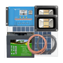 Zestaw Fotowoltaiczny Owietleniowy z Halogenami LED 2 x 10W