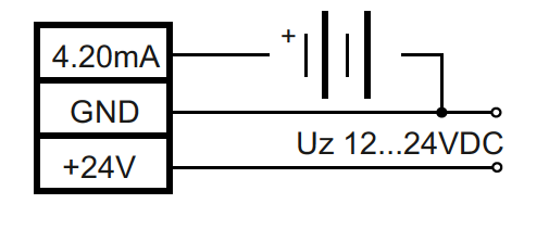 Schemat podczenia CM22 4-20mA DD