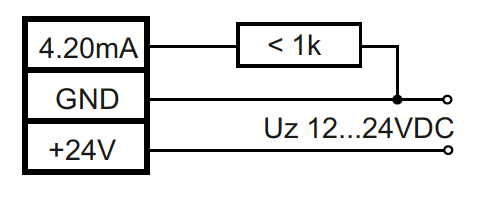Schemat podczenia potencjometru CM22 0-10V DP