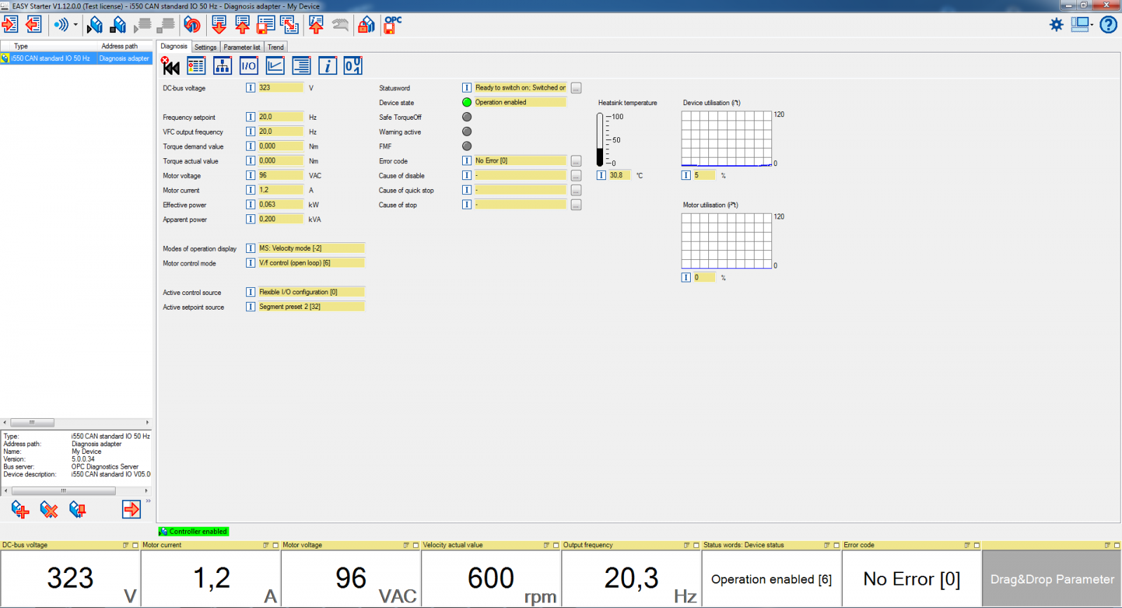 EASY Starter - parametry napdu